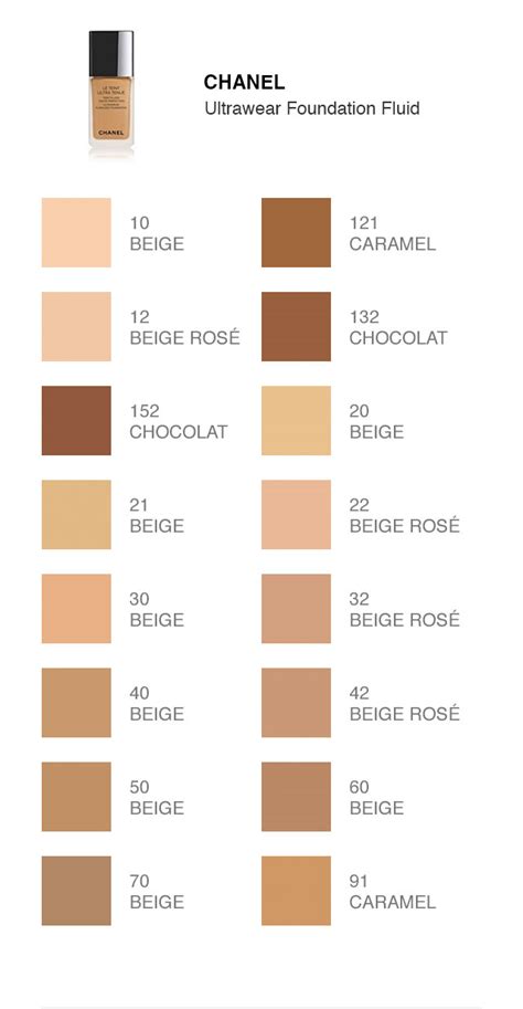 chanel foundation color match|chanel makeup color chart.